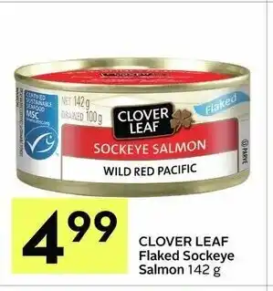 IGA Clover leaf flaked sockeye salmon offer