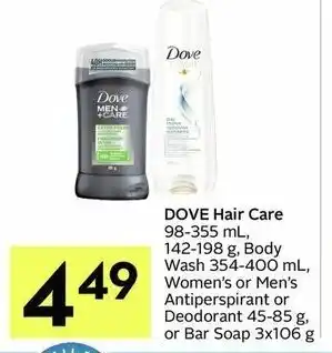 IGA Dove hair care offer