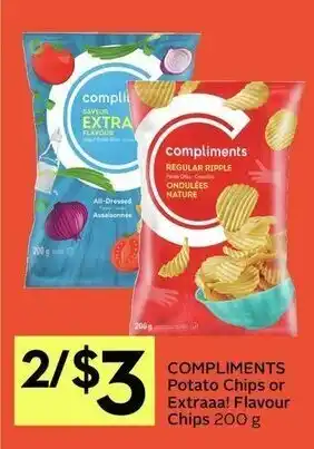 IGA Compliments potato chips or exrtaaa! flavour chips offer
