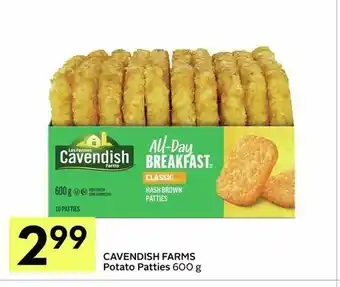 IGA Cavendish farns potato patties offer