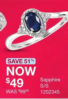 Charm Diamond Sapphire s/s offer