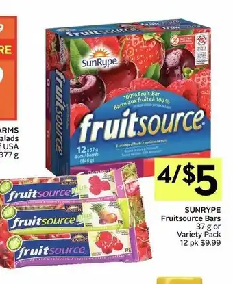 IGA Sunrype fruitsource bars offer