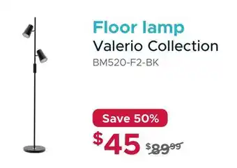 Bath Depot Floor lamp valerio collection offer