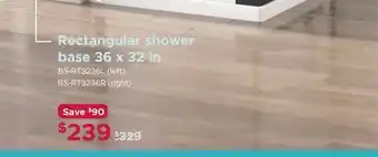 Bath Depot Rectangular shower base 36 x 32 in offer