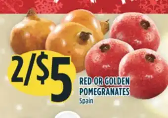 Marché Adonis Red or golden pomegranates offer