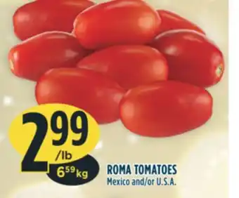 Marché Adonis Roma tomatoes offer