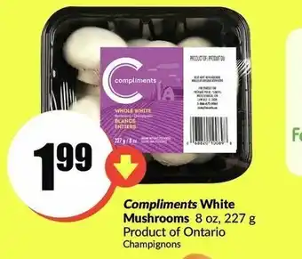 FreshCo Compliments white mushrooms offer