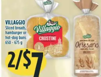 Marché Adonis Villaggio sliced breads, hamburger or hot-dog buns offer