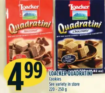 Marché Adonis Loacker quadratini cookies offer