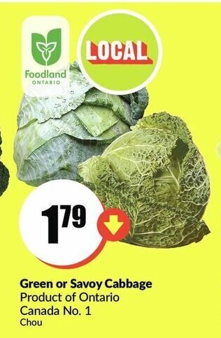 FreshCo Green or savoy cabbage offer