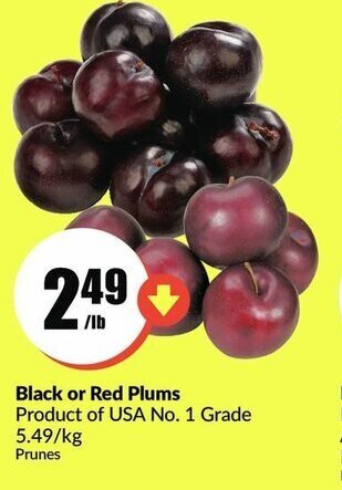 FreshCo Black or red plums offer