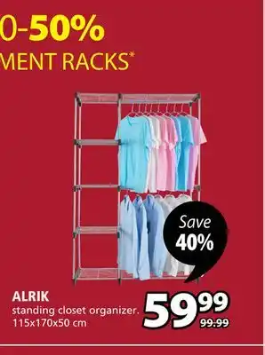 JYSK Alrik standing closet organizer offer