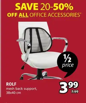 JYSK Rolf mesh back support offer