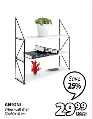 JYSK Antoni 3-tier wall shelf offer
