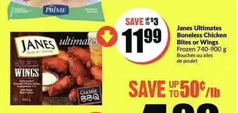 FreshCo Janes ultimate boneless chicken bites or wings offer