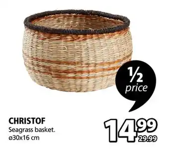 JYSK Christof seagrass basket offer