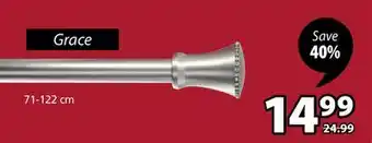 JYSK Grace single curtain rod kit offer