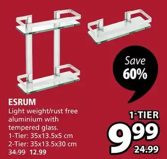 JYSK Esrum light weight/rust free aluminium with tempered glass offer