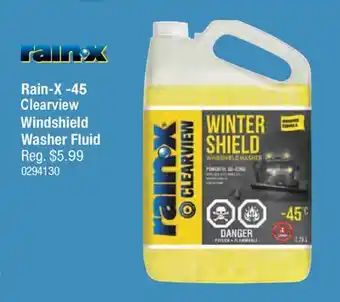 PartSource Rain-x -45 clearview windshield washer fluid offer