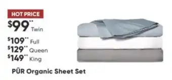 Sleep Country Pür organic sheet set offer