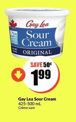 FreshCo Gay lea sour cream offer