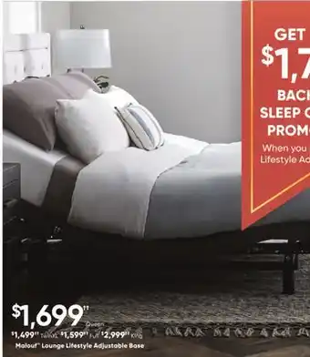 Sleep Country Malouf lounge lifestyle adjustable base offer