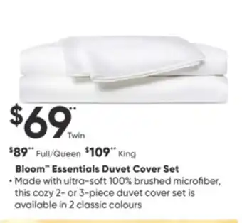 Sleep Country Bloom essentials duvet cover set offer