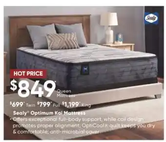 Sleep Country Sealy optimum kai mattress offer
