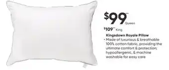 Sleep Country Kingsdown royale pillow offer