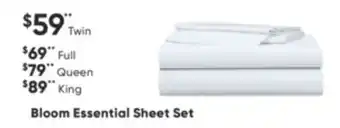 Sleep Country Bloom essential sheet set offer