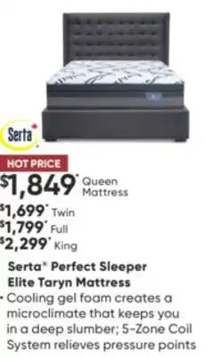 Sleep Country Serta perfect sleeper elite taryn mattress offer