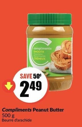 FreshCo Compliments peanut butter offer