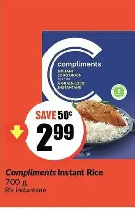 FreshCo Compliments instant rice offer