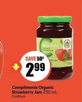 FreshCo Compliments organic strawberry jam offer