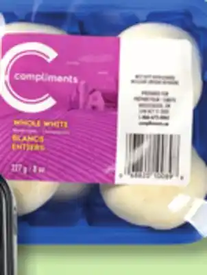 IGA Compliments whole white mushrooms offer