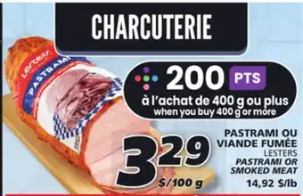 IGA Lesters pastrami or smoked meat offer