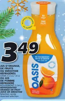 IGA Oasis refrigerated orange or fruit juice or smoothie offer