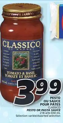 IGA Classico pesto or pasta sauce offer