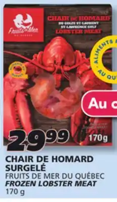 IGA Frozen lobster meat offer