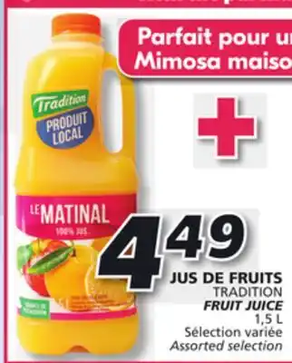 IGA Tradition fruit juice offer