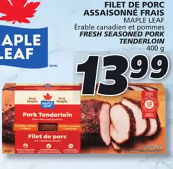 IGA Maple leaf fresh seasoned pork tenderloin offer