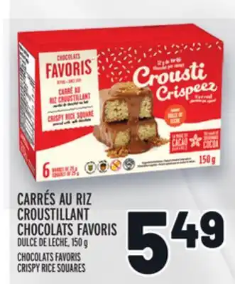 Metro Carrés au riz croustillant chocolats favoris | chocolats favoris crispy rice squares offer