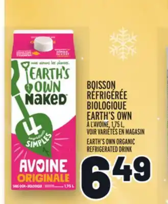Metro Boisson réfrigérée biologique earth's own | earth's own organic refrigerated drink offer