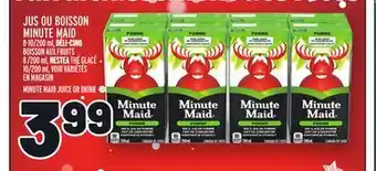 Metro Jus ou boisson minute maid | minute maid juice or drink offer