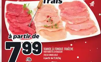 Metro Viande à fondue fraîche | fresh fondue meat offer
