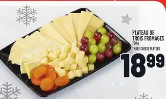 Metro Plateau de trois fromages | three cheese platter offer