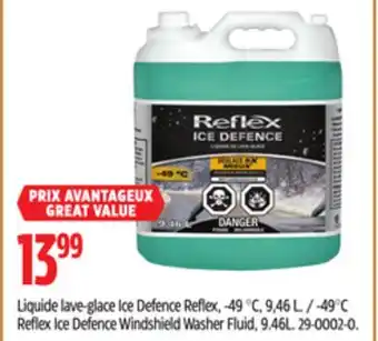 Canadian Tire 49°c reflex ice defence windshield washer fluid, 9.46l offer