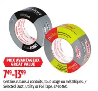 Canadian Tire Selected duct, utility or foil tape offer