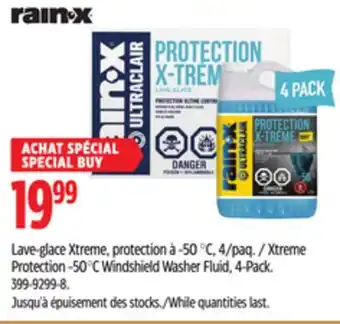 Canadian Tire Rain-x xtreme protection -50°c windshield washer fluid, 4-pack offer
