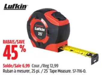 Canadian Tire Lufkin 25´ tape measure offer